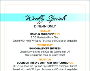 Twin Bridges Restaurant Drink Menu